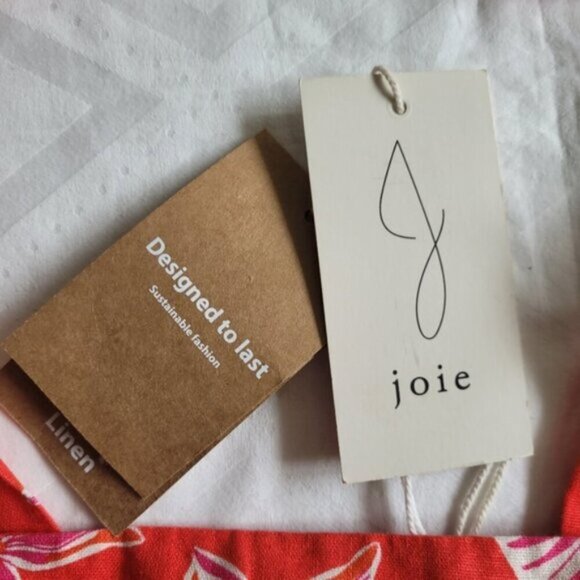 Joie Linen-Blend Floral Crop Top Size 8 - Picture 3 of 7